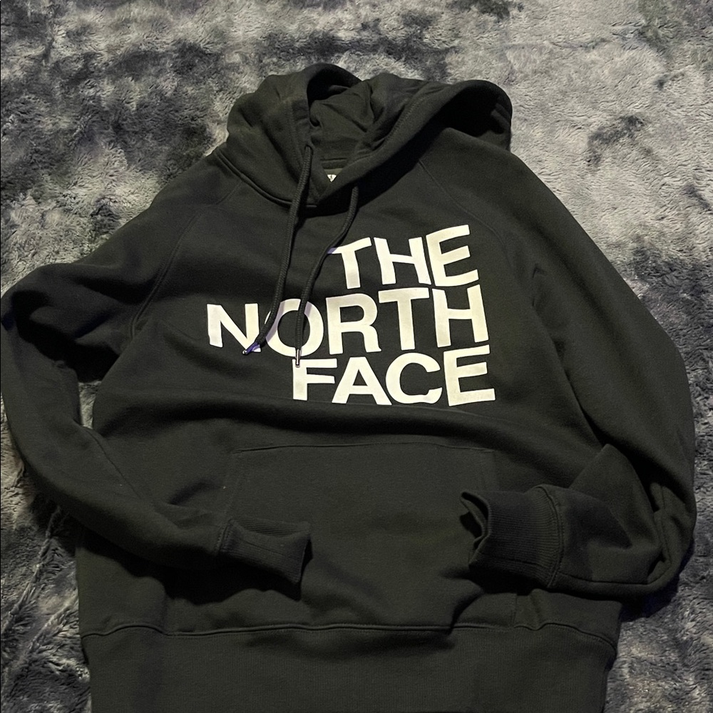 The North Face Black Hoodie with White Logo